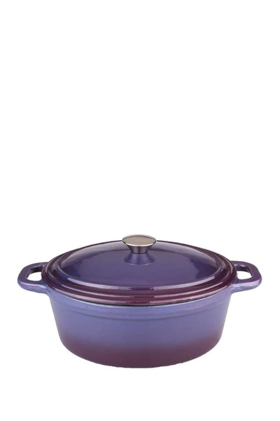 BERGHOFF BERGHOFF 8 QUART CAST IRON PURPLE COVERED CASSEROLE DISH