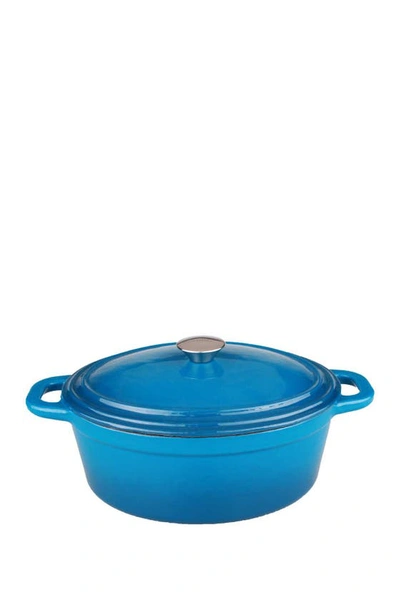 Berghoff Cast Iron Blue Covered 8 Qt. Casserole Dish In Multi