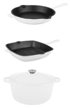 Berghoff 4-piece Cast Iron Cookware Set In White