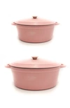 Berghoff 4-piece Cast Iron Stock Set In Pink