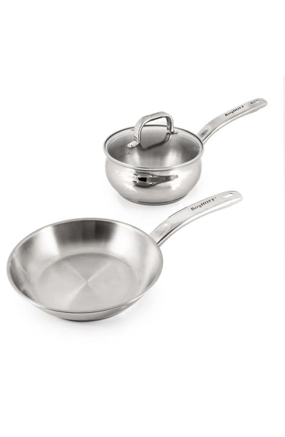 Berghoff Stainless Steel Belly 3-piece Cookware Set In Silver