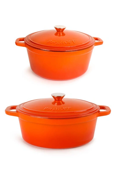 Berghoff Neo 4-piece Cast Iron Set In Orange