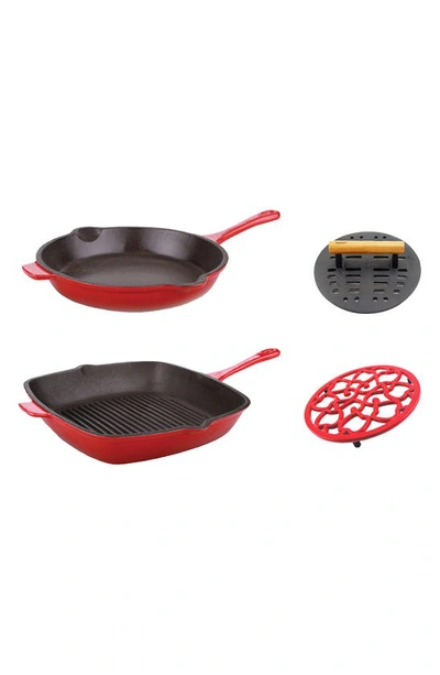 Berghoff Neo 4-piece Cast Iron Set In Red