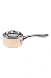 Berghoff 5.5" Covered Saucepan, Copper In Copper/ Silver