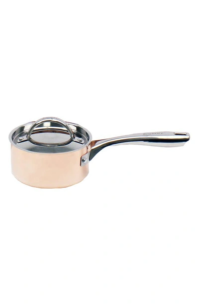 Berghoff 5.5" Covered Saucepan, Copper In Copper/ Silver