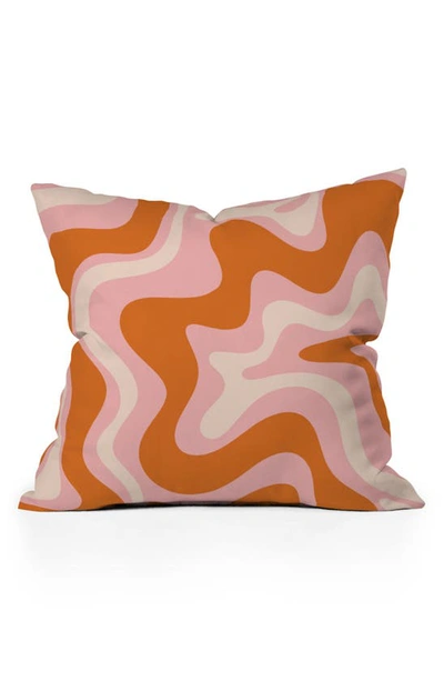 Deny Designs Kierkegaard Design Studio Liquid Throw Pillow In Orange