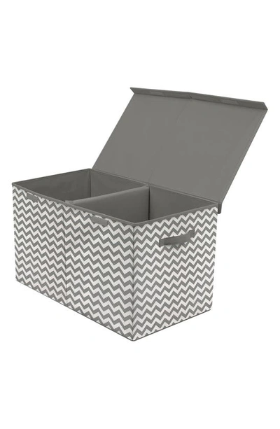 Sorbus Gray Patterned Fabric Toy Chest In Grey Pattern