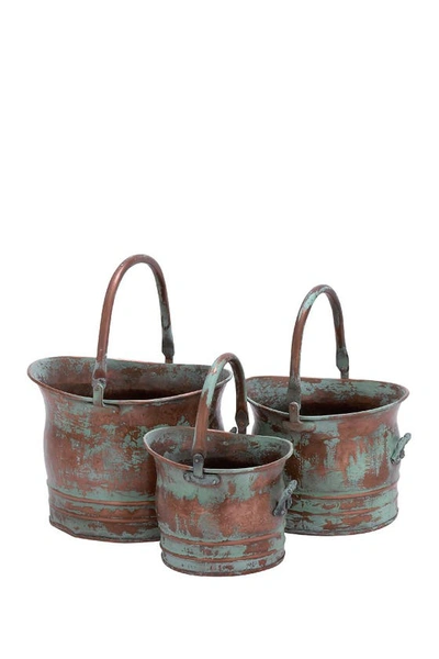 Sonoma Sage Home Multi Distressed Round Drum Planter In Copper