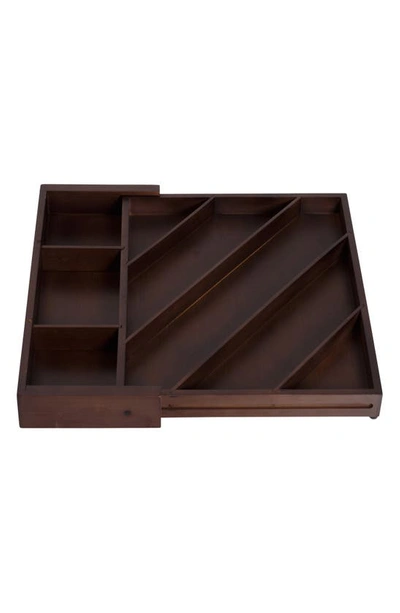 Honey-can-do Expandable Diagonal Bamboo Drawer Organizer In Brown