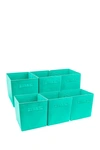 Sorbus Foldable Storage Cube Basket Bin In Teal