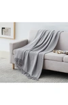 Southshore Fine Linens Ashmore Cotton Luxury Blanket In Grey