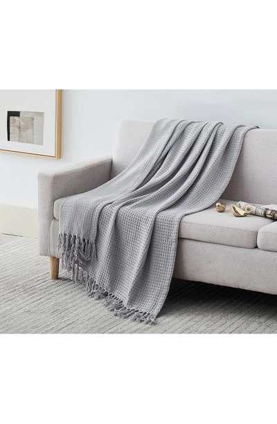 Southshore Fine Linens Ashmore Cotton Luxury Blanket In Grey