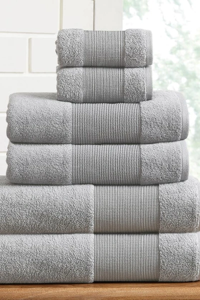 Modern Threads Air Cloud 6-piece Towel Set In Gray