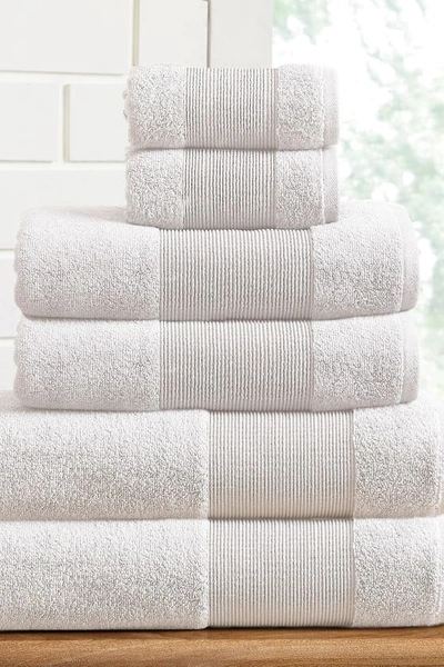 Modern Threads Air Cloud 6-piece Towel Set In White