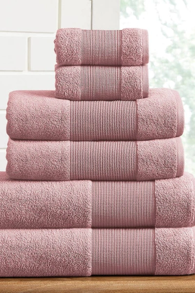Modern Threads Air Cloud 6-piece Towel Set In Pink