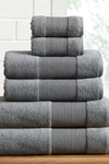 Modern Threads Air Cloud 6-piece Towel Set In Charcoal