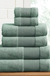 Modern Threads Air Cloud 6-piece Towel Set In Eucalyptus