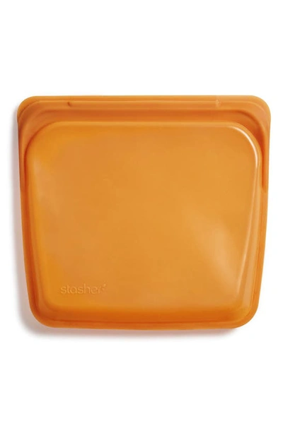 Stasher Sandwich Reusable Silicone Storage Bag In Honey