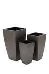 Willow Row Grey Contemporary Rectangular Planter