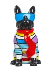 Interior Illusions Plus Stripe Dog With Glasses In Multi-color