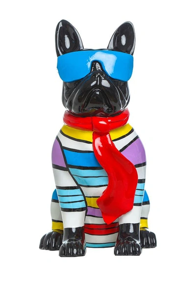 Interior Illusions Plus Stripe Dog With Glasses In Multi-color