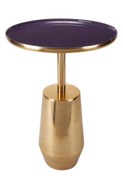 Vivian Lune Home Round Gold Aluminum Side Table
