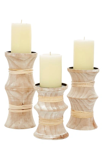 Sonoma Sage Home Wood Candle Holder In Brown