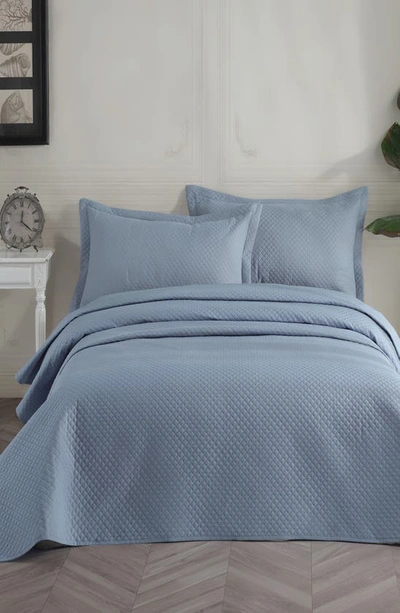 Enchante Home Quilted Sham Set In Blue