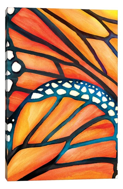 Icanvas Butterfly Modern Canvas Art By Polanika, 18"x12" In Orange