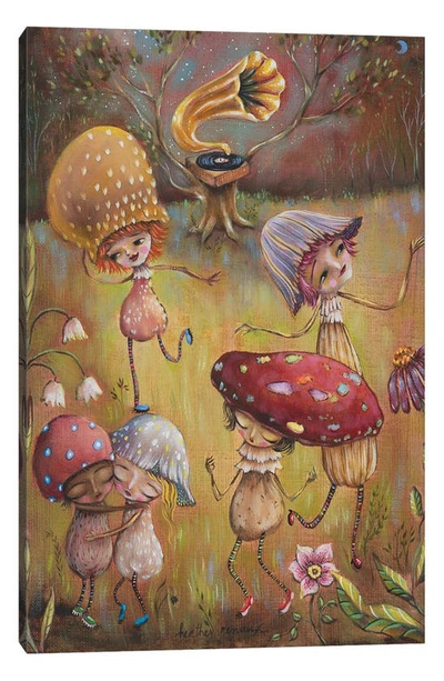 Icanvas Shroom Party By Heather Renaux Canvas Wall Art In Green