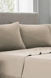 Linum Home Textiles 400 Tc 100% Cotton 4-piece Queen Sheet Set In Beige