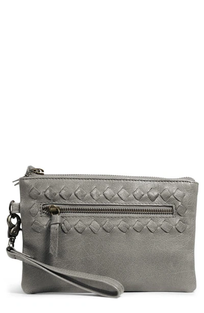 Day & Mood Sting Leather Clutch In Gray