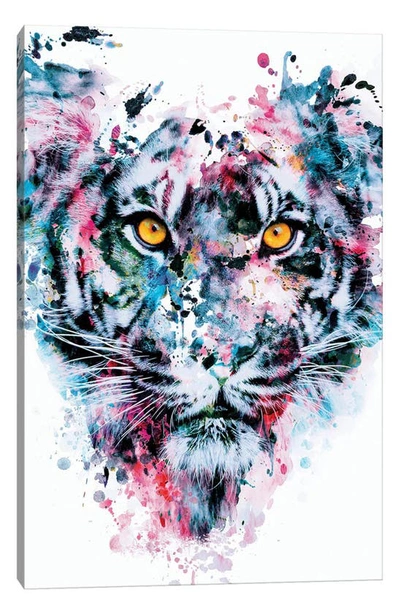 Icanvas Tiger Blue Canvas Wall Art By Riza Peker, 18"x12"