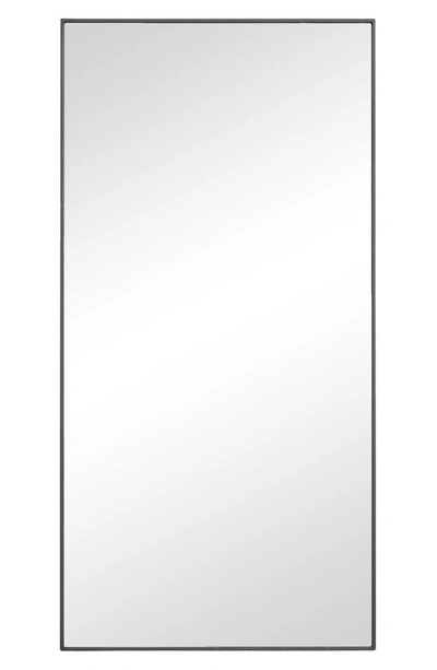 Vivian Lune Home Black Wood Rectangle Shaped Wall Mirror With Thin Minimalistic Frame