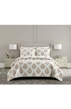 CHIC CHIC BREANA MEDALLION PRINT 3-PIECE QUILTED COMFORTER SET