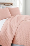 Southshore Fine Linens Ultra-soft Oversized Quilt Set In Pastel Pink