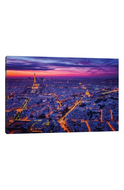 Icanvas Paris I By Juan Pablo De Miguel Canvas Wall Art In Purple