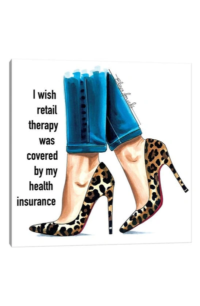 Icanvas Retail Therapy By Elza Fouche Canvas Wall Art In Brown