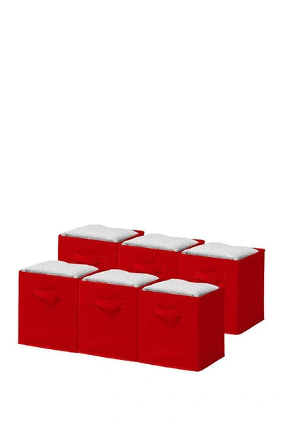 Sorbus Red Foldable Storage Cube Basket Bin