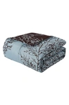 Vcny Home 8-piece Blue Chocolate Leaf Bedding Set In Blue