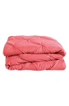 Vcny Home Carmen 3-pc. Ruched King Duvet Cover Set Bedding In Coral