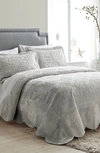 Vcny Home Westland Quilted Plush Bedspread Set In Grey