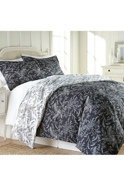 Southshore Fine Linens Winter Brush Reversible Comforter Sets In Black
