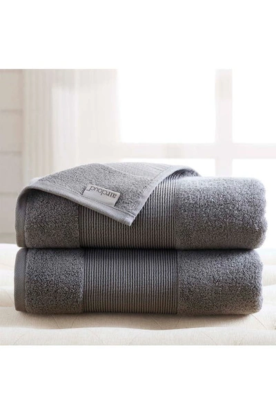 Modern Threads Air Cloud Oversized Bath Sheet In Charcoal