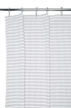 Bcbg Two Tone Honeycomb Shower Curtain In Grey/ White