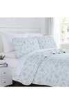 Southshore Fine Linens Sweet Florals Oversized Quilt Set In Sweet Florals Blue