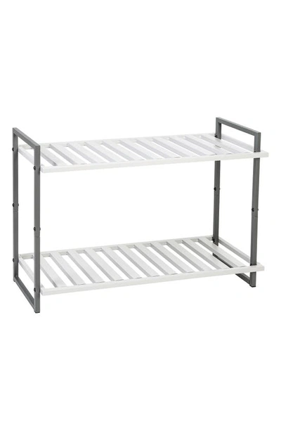 Honey-can-do Stackable Clear Plastic Shoe Box Storage In Grey