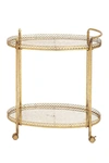 Sonoma Sage Home Metal Glass Tea Cart In Gold