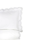 Melange Percale Scallop Trim 3-piece Duvet Set In Grey