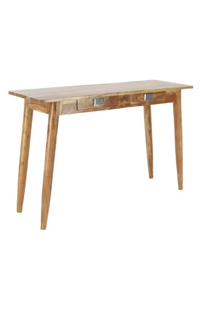 Ginger Birch Studio Rsutic Wood Console Table In Brown